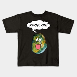 ROCK ON Funny Rockhound Geology Rockhounding Kids T-Shirt